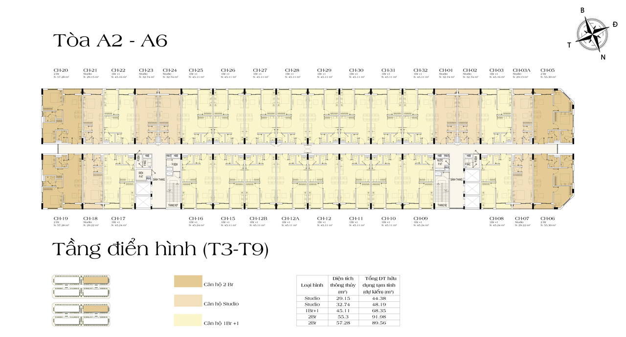 Thiết kế mặt bằng chung cư Sun Hà Nam